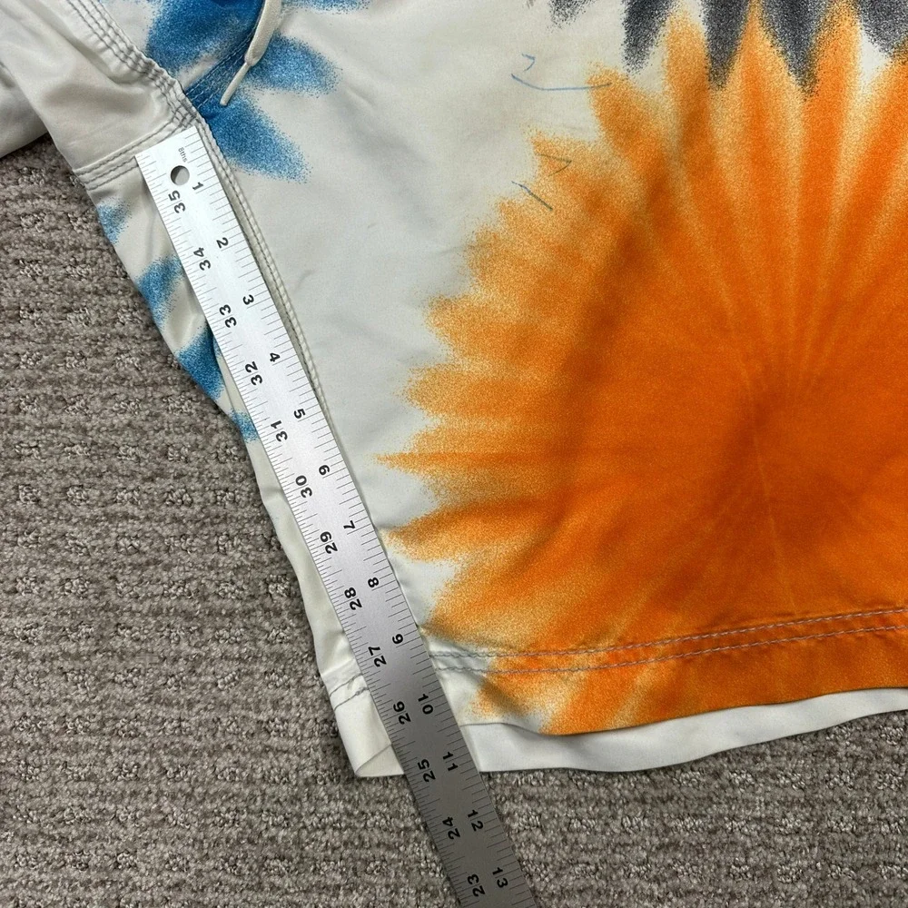 Billabong Mens Board Shorts Size 36 Tie Dye Sunburst Blue Orange Cargo Pocket